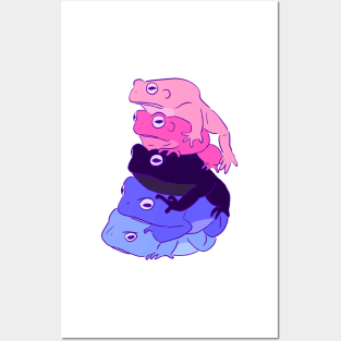 Omnisexual Pride Frog Stack Posters and Art